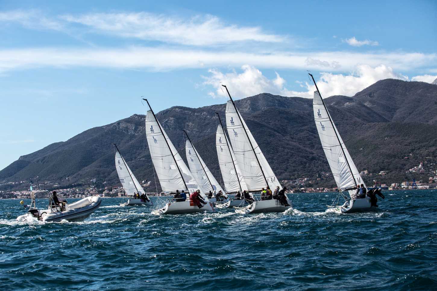Yachts in the sea